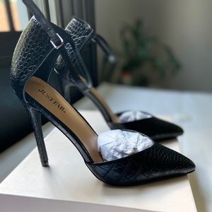 NEW Black Croc Skin Heels